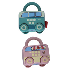 2Pcs Children Key Car Toy Sliding Cartoon Small Car (Random Style)