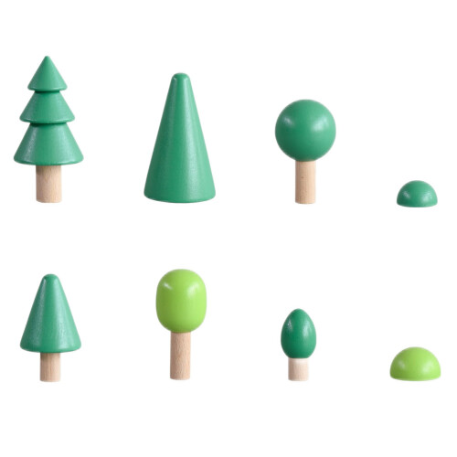 Wooden Tree Building Blocks Educational Forest Stacking Toy Set 2