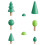 Wooden Tree Building Blocks Educational Forest Stacking Toy Set 6