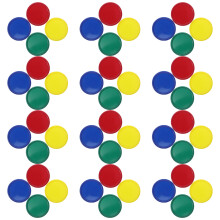 2 Sets Counting Chips: Transparent Plastic Tokens For Kids Math