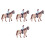 4Pcs Solid Plastic Horse Doll With Rider Figurine Home Decor 4