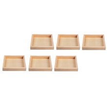 6Pcs Unfinished Wood Serving Trays For
