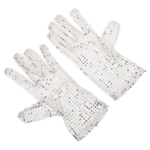 Disco Sequin Gloves Ladies Mesh Mittens Festive Accessories