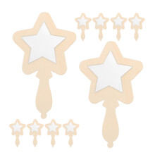 36 Pcs Diy Wooden Handheld Mirrors For Kids Unbreakable Portable