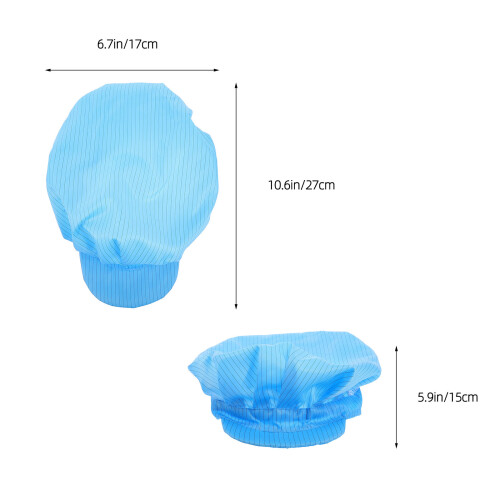 Working Cap Sky Blue Breathable Hat For Factory Use 1set 1