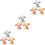 9 Pcs X Letter Strap Loop Decorative Ring Belt Metal Miss 5