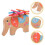 One Set Elephant Balancing Game Wooden Blocks With Colored Sticks 7
