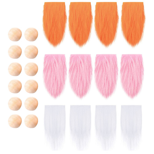 2 Set In Peluche , Palline Legno Per Lavoretti 2
