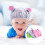 3Pcs Waterproof Printed Elastic Thickened Shower Caps 5