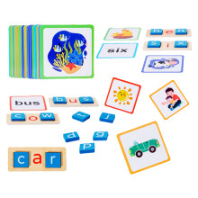 One Set Spelling Game With Wooden Letters And Blocks For Learning