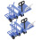 10 Sets Mini Forklift Platform Cart Hand Pulley Model Toy 1