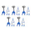 10 Sets Mini Forklift Platform Cart Hand Pulley Model Toy 6
