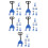 10 Sets Mini Forklift Platform Cart Hand Pulley Model Toy 4
