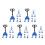 10 Sets Mini Forklift Platform Cart Hand Pulley Model Toy 9