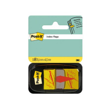 Post-it Index Tabs Sign Here Yellow 25mm 50 Flags + Dispenser