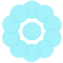 60 Pcs Transparent Chips Plastic Counters Sky-Blue