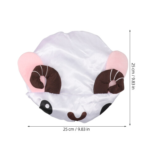 2 Pcs Kids Double Layer Waterproof Shower Cap Cartoon Bath Hat 1