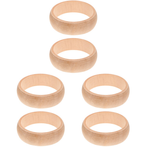 6 Pezzi Braccialetti Bambini In Legno Non Finiti Per Gioielli 1