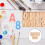 4 Set In Legno Non Finiti Con Alfabeto E 9