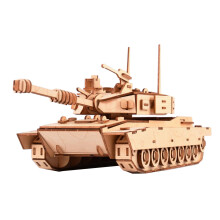 Wooden 3D Puzzle Tank Model Kit For Kids