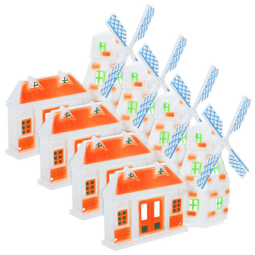 4 Pezzi Mini Casa Mulino A Per Tavolo