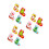12 Pcs Christmas DIY Non-Woven Socks Material Kit 3