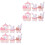 4 Sets Rabbit Train Easter Ornament Bunny Figurine Desktop Model 5