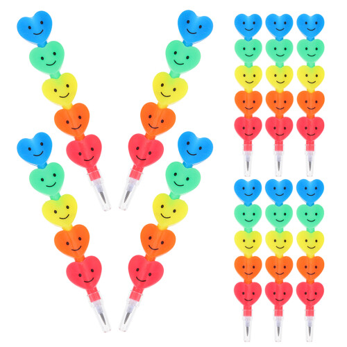 24 A Cuore Impilabili Senza Temperamatite Per Bambini 1