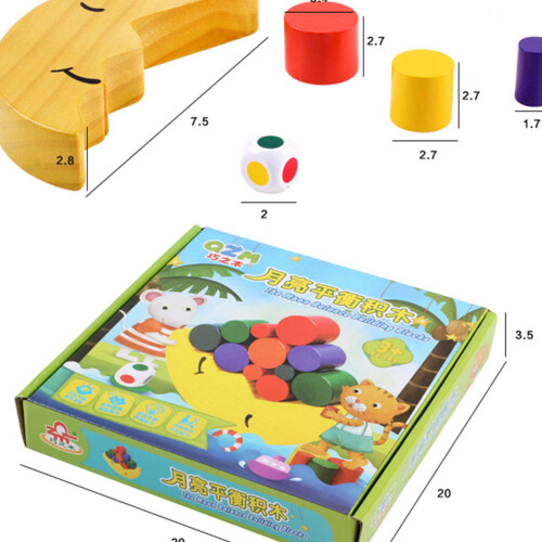 Legno Colorati Da Impilare Forma Educativo 1