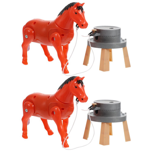 2 Set Giocattoli Elettrici Rotanti A Forma Cavallo 1