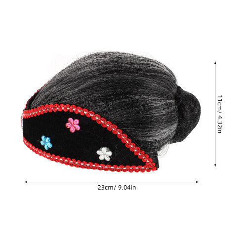 Parrucche Grigie Con Chignon Per Anziani E Costume Da Nonna 1