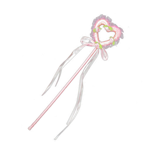 Heart Wand Bambina Costume Angelo Rosa 2