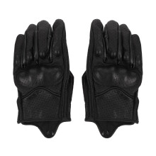 1Pair Black Perforated Riding Gloves Windproof Outdoor Gloves