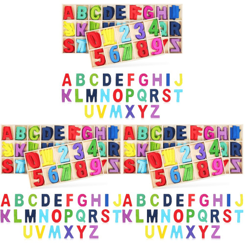3 Set E In Legno Colorati Per Scrittura E Apprendimento 1