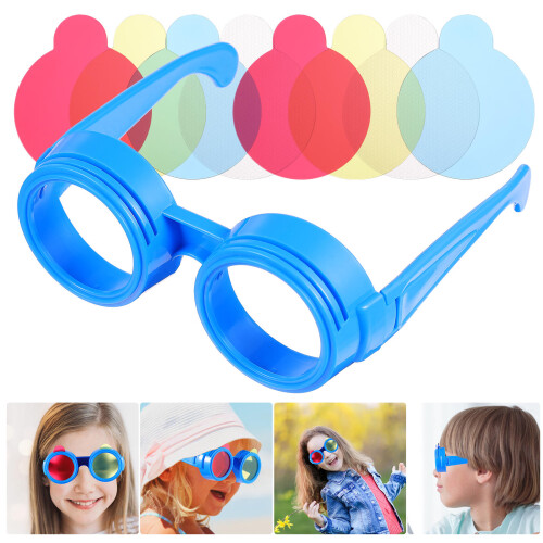 1 Set Kinderen Drie Kleuren Glazen Bril Speelgoed 1