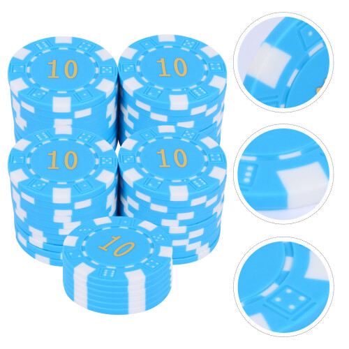 50 Plastic Chips Munten Tellers 2
