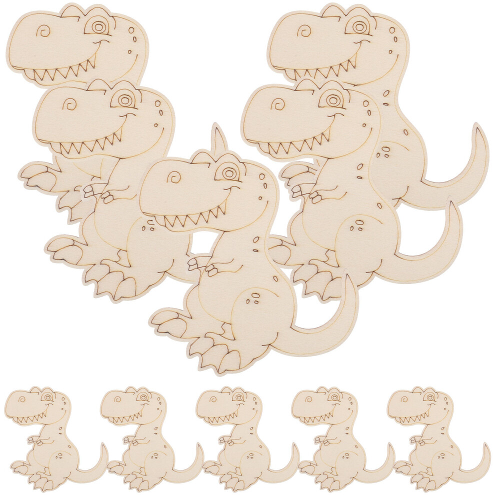 10 Sztuk NiedokońCzonych Drewnianych Wycięć DinozauróW, Dekoracja Diy-image