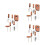 18 Stuks Mini 1:12 Poppenhuis Tuinset 6