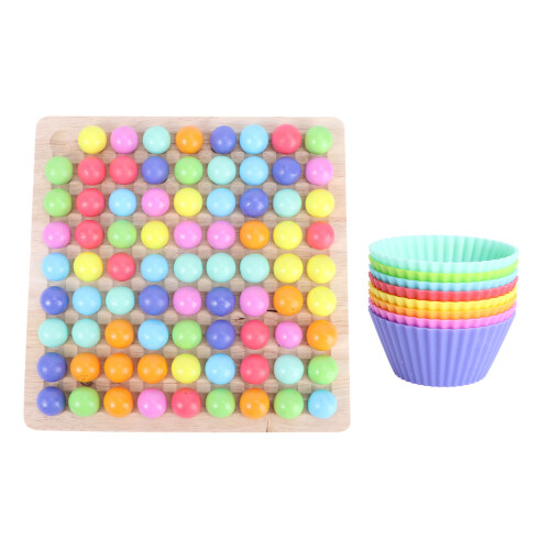 Set Perline Legno Puzzle Educativo Genitore Bambino 2