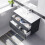 NES Home Nes Home 800mm Dark Grey Wall Hung 2 Drawers Handleless Slim Basin Vanity Unit 4