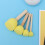 20 Pezzi Spugne Rotonde per Pittura Bambini con Spazzole 4