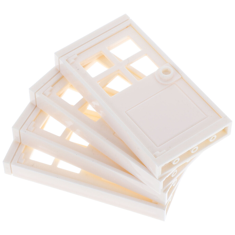 16 Sztuk Miniaturowe Plastikowe Drzwi Do Domku Lalek Niepomalowane-image