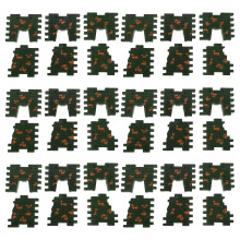 50Pcs Olive Green Plastic DIY Wall Model for Kids Miniature City Fence