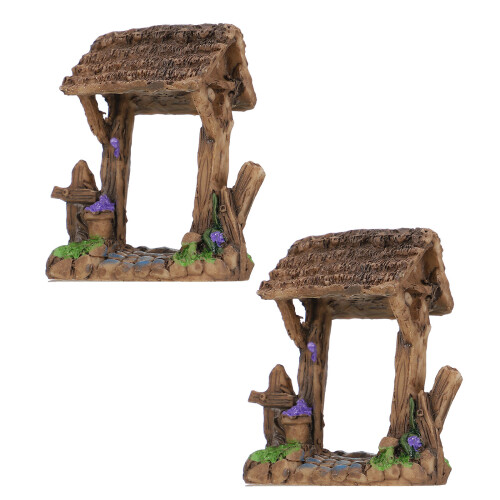 2 Unidades Miniaturas De De Hedge Resina 1