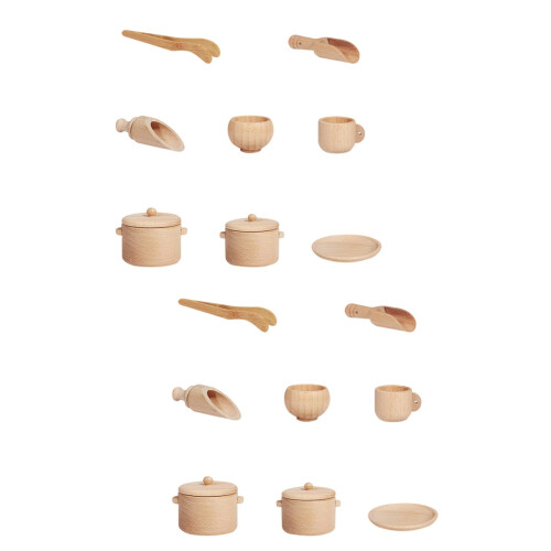 2 Conjuntos De Talheres Plástico Para E Cozinha Brinquedo 1