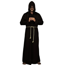 Halloween Kostium Mnicha Zakonnika Czarodzieja XXL Czarny