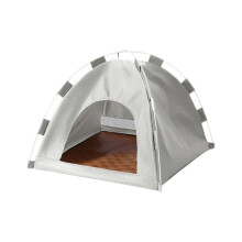 Pet Tent Foldable Lightweight Teepee For Dogs And Cats Size M Gray Outdoor Camping Rest And Play Tent
