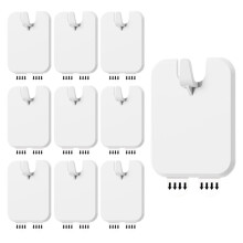 Picture Frame Hooks Heavy Duty Wall Mount Hangers ABS Photo Hanger Kit With Adhesive Backing 2Kg Load Cap 10 Pcs White