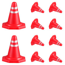 10 Unidades Miniaturas De Cones De Tráfego Plástico Para Crianças