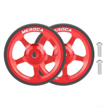 Aluminium Alloy 60mm Folding Bike Wheel Compatible with Brompton and 3Sixty Red Easy To Carry And Use Rubber Bearing Design